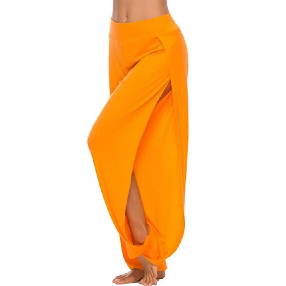 Women Harem Pants High Waist Side Slit Design Wide Leg Trousers Soft And Comfortable Harem Pants Hip Hop Style Yoga Pants 80% - Image 8