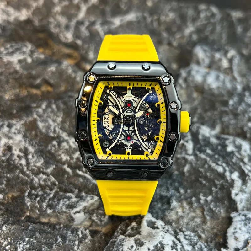 Men's Watch Light Luxury Brand Wine Barrel dial Fashionable Night Glow Sports Watch Calendar Clock Reloj L146 - Image 13