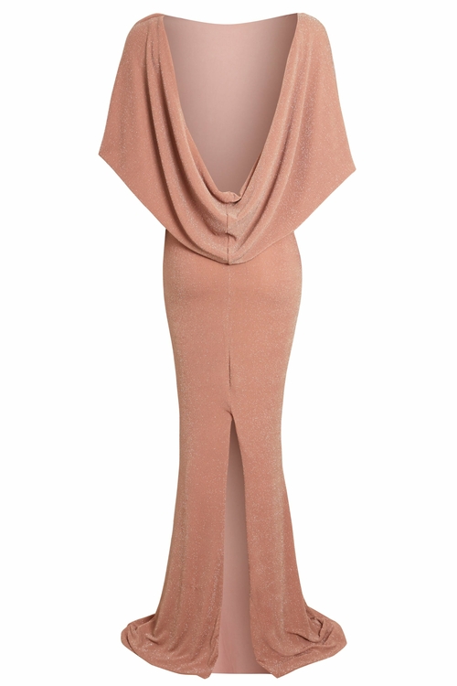 Mocha Backless Maxi Dress - Image 8