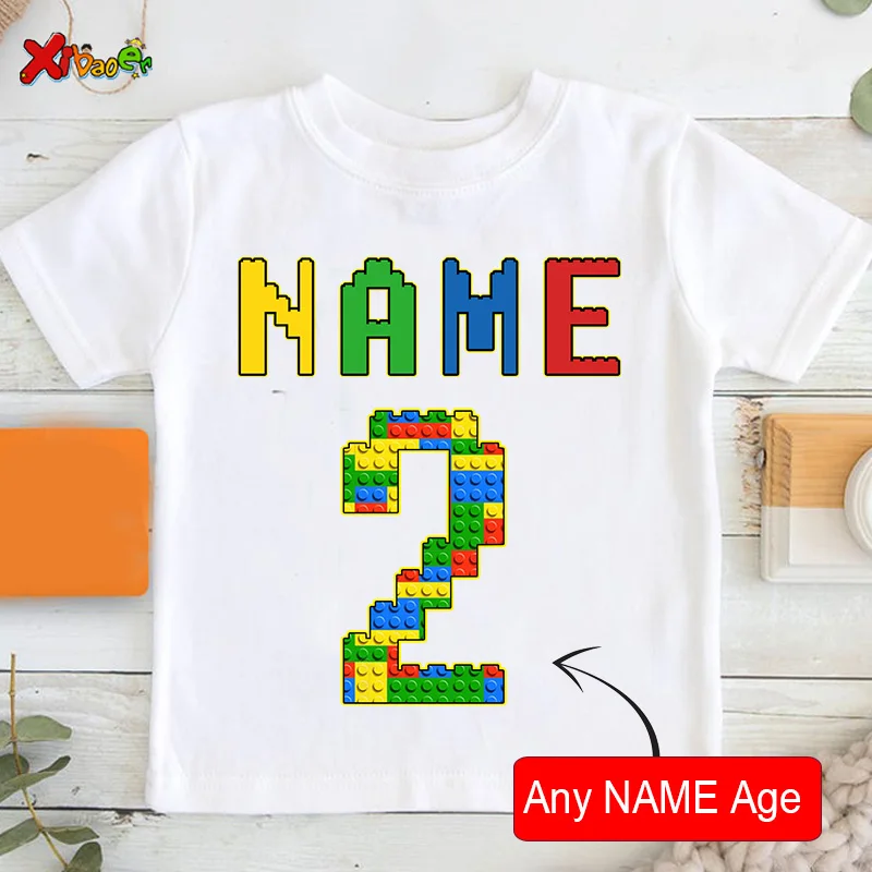 Birthday T Shirts for Kids Party Shirt Girl Custom Picture Clothes Outfits Kids Shirt Boy Shirt Clothing Children Outfit Summer - Image 8