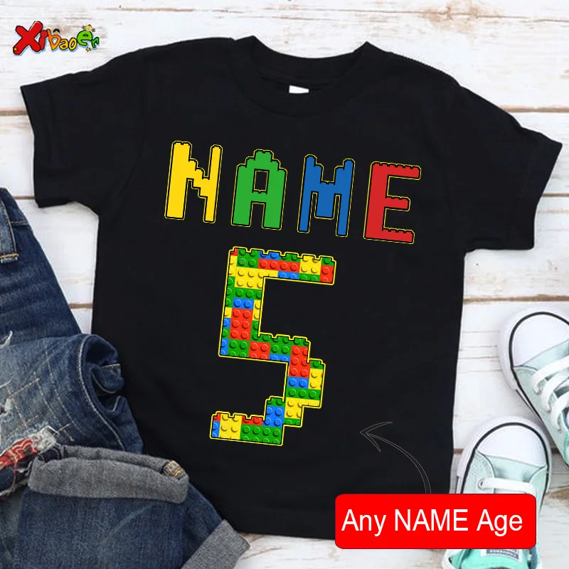 Birthday T Shirts for Kids Party Shirt Girl Custom Picture Clothes Outfits Kids Shirt Boy Shirt Clothing Children Outfit Summer - Image 21