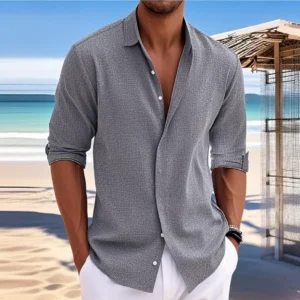 Linen Shirt Mens Linen Shirt Long Sleeve Linen Shirt Mens Casual Shirt Linen Shirts Man Grandad Shirt Man Cotton Shirt Men