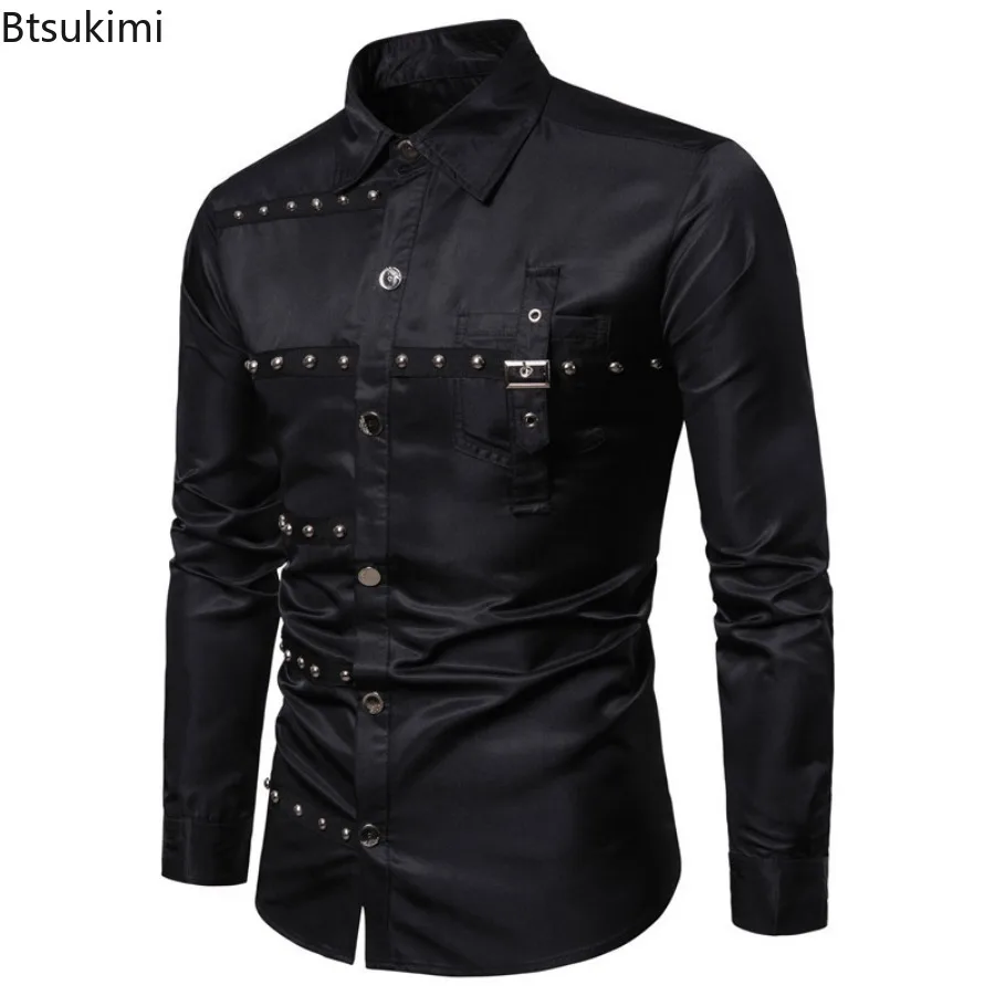 2026 Men's Long Sleeve Shirts Hip Hop Streetwear Gothic Medieval Classic Vintage Shirts Party Performance Cosplay Men's Clothing - Image 6