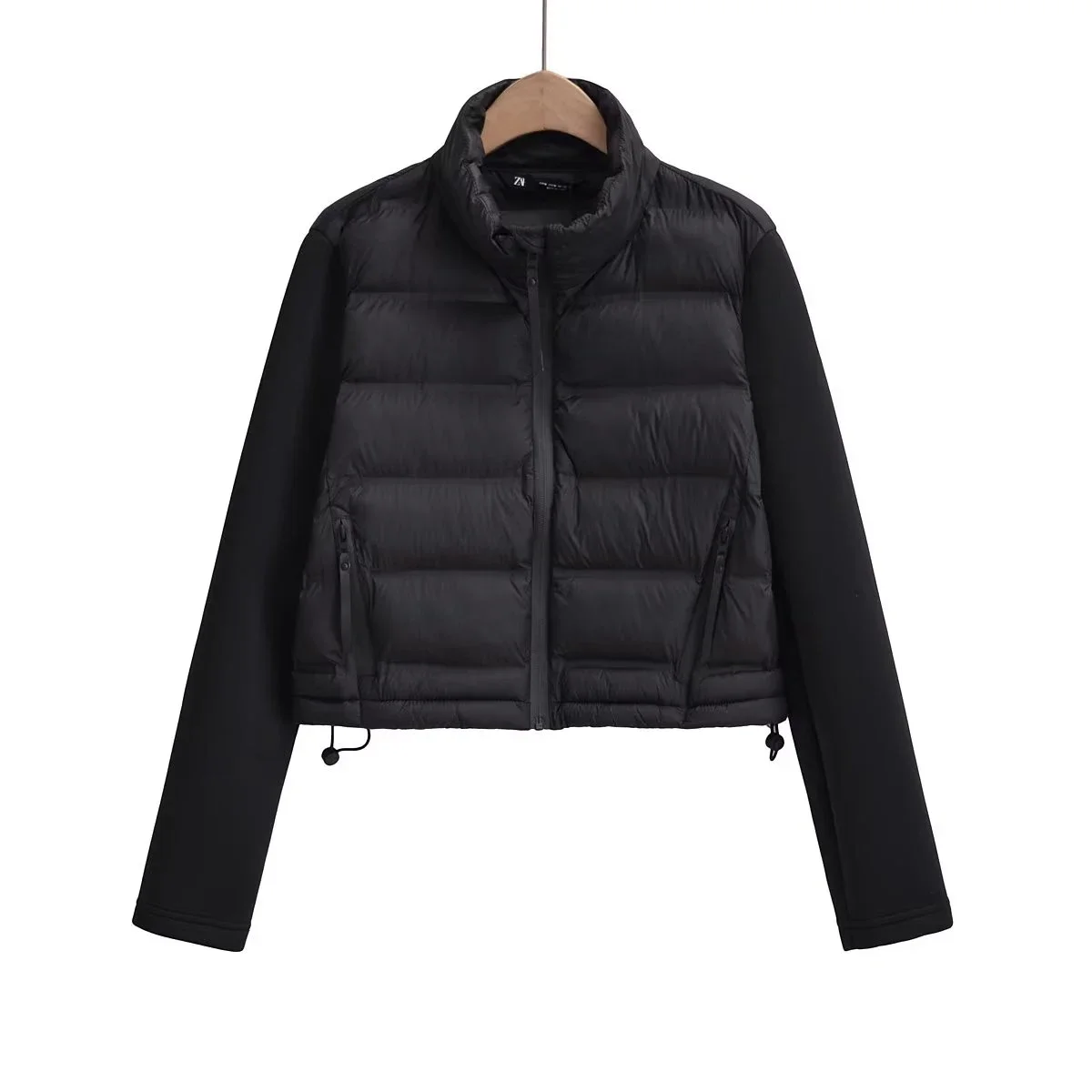 Winter Jackets For Women 2025 Black Spliced Long Sleeve Winter Women's Cold Coat Luxury Parkas Female New In Outerwear - Image 8