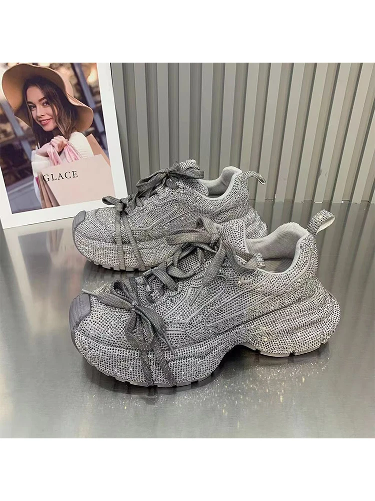 Sneakers Sport Casual Fashionable Customized Design Shoes Footwear Factory Cost Shiny 2024 Women Shoe - Image 6