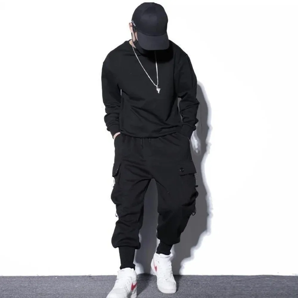 Workwear Pants for Men, Trendy Men's Clothing Spring and Autumn, Trendy Brand Workwear Pants Men's Sport Harem Trousers Male - Image 3