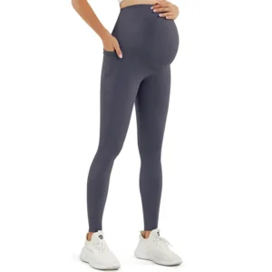 Maternity Clothes Pants With Belt Embroidery Knit Cotton High Waist Leggings Clothes For Pregnant Women Pregnancy Clothes