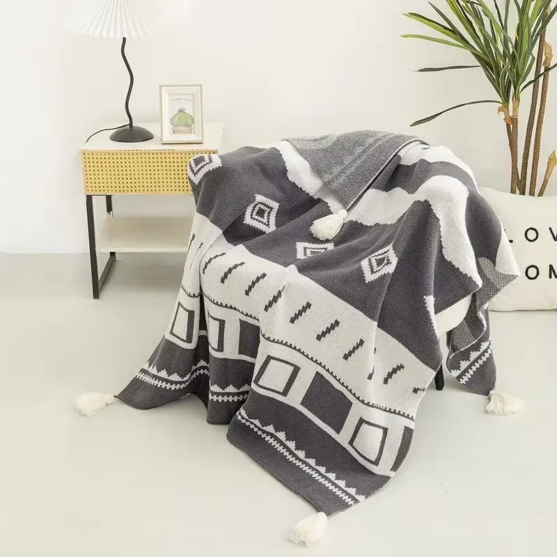 Bohemian Blanket Soft Sofa Cover Summer Blanket Office Nap Blankets Air Conditioning Blankets Knit Blanket For Travel - Image 3