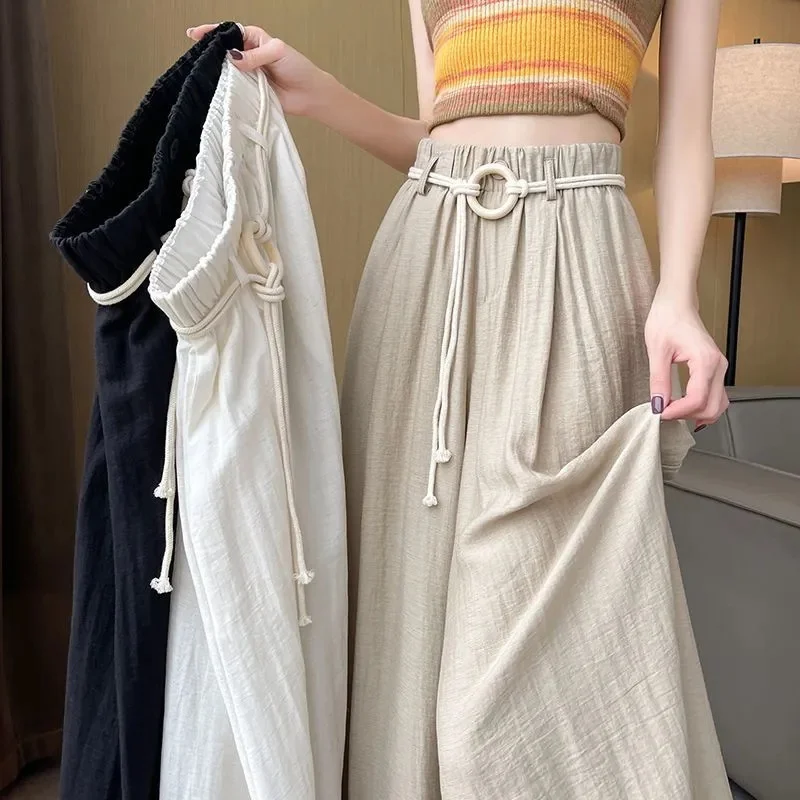 Female High Waist Culotte Pants Ladies Large Size 6XL Solid Color Casual Yamamoto Skirt Pantalons Women Loose Wide Legs Trousers - Image 3