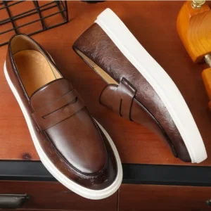 Casual Leather Shoes Men Summer Breathable British Style Loafers Men's Shoes New Business Men's Casual Shoe Designer Shoes Men