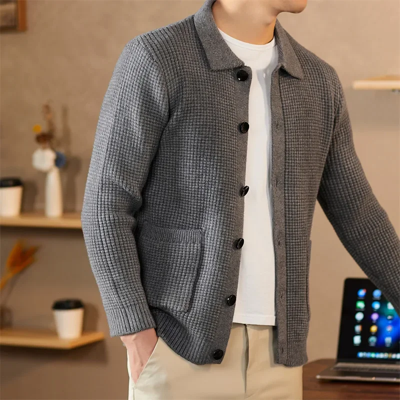 Cardigan Male Sweater Man Clothes Modern Slim Fit Lightweight Fabric Versatile Daily Wear Office Home Streetwear Chic Look New - Image 4