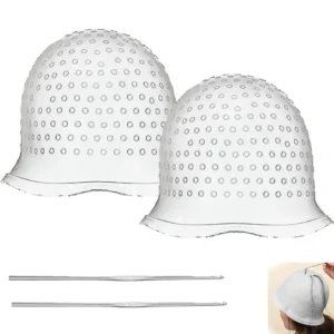 Salon Hair Coloring Cap Reusable Silicone Highlight Cap with Hook Hair Dye Hairstyling Cap with Holes Hair Dying Hairdressin Hat
