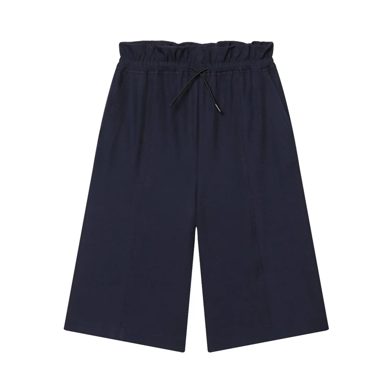 Women's Capri Pants 2026 New Fashion Spring Summer Layered Decorative Elastic Waist Casual Shorts Stylish Chic Female Pant - Image 2