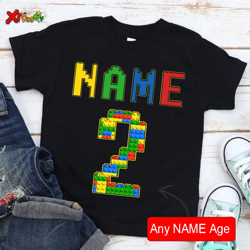 Birthday T Shirts for Kids Party Shirt Girl Custom Picture Clothes Outfits Kids Shirt Boy Shirt Clothing Children Outfit Summer - Image 4