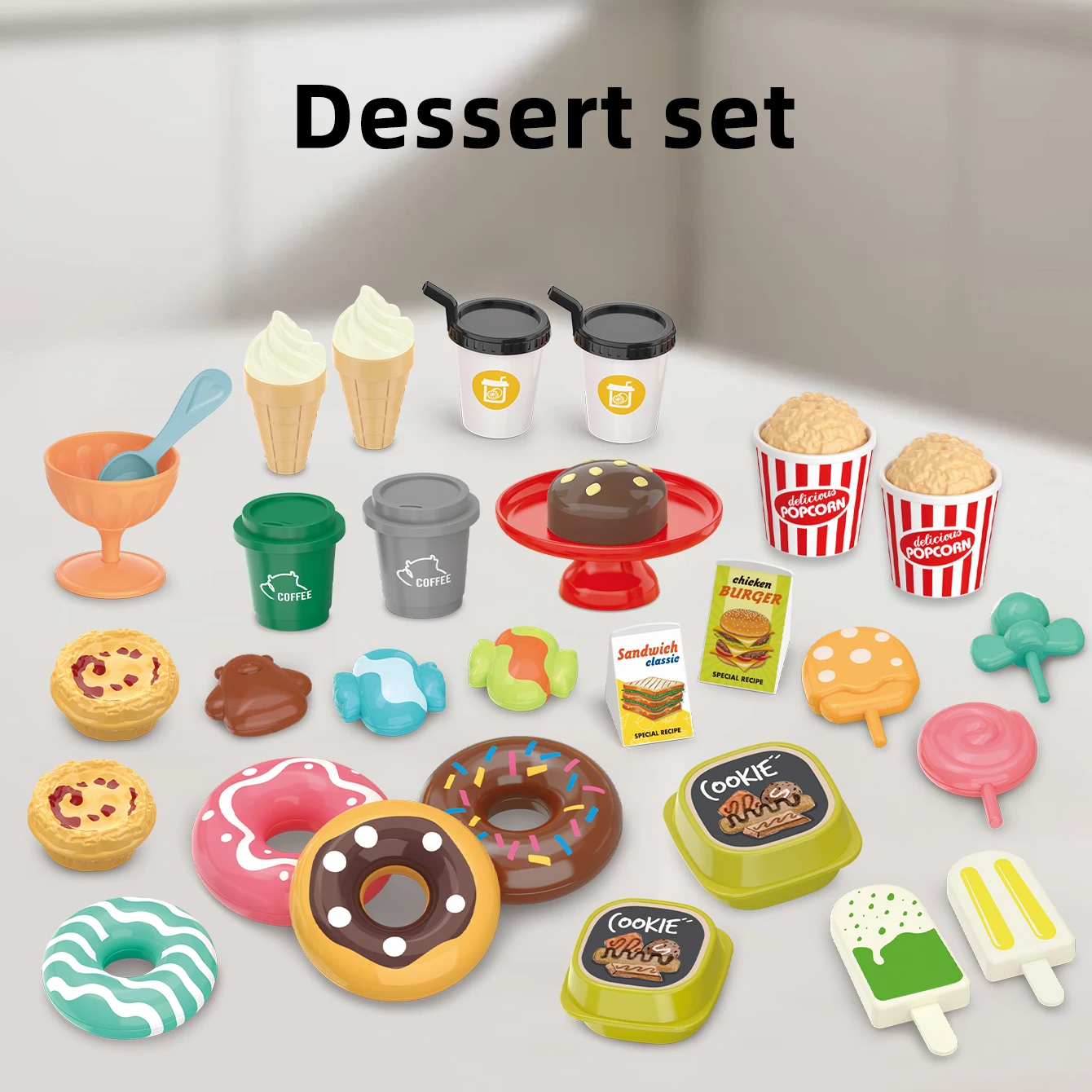 Children's toys: Pretend play, barbecue, fast food, pizza, sushi, afternoon tea, desserts, kitchen food, toy sets - Image 5