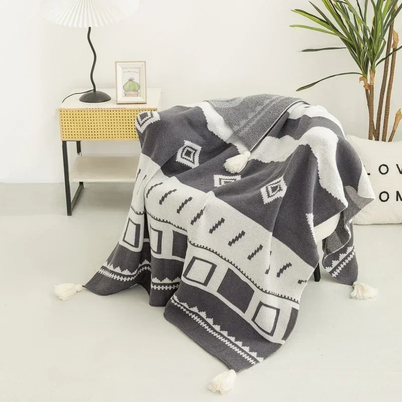 Bohemian Blanket Soft Sofa Cover Summer Blanket Office Nap Blankets Air Conditioning Blankets Knit Blanket For Travel - Image 9