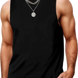 Mens Tank Tops Workout Sleeveless Shirts Summer Solid color Polyester Quick drying Tanks for Men summer Beach Sports T-Shirts