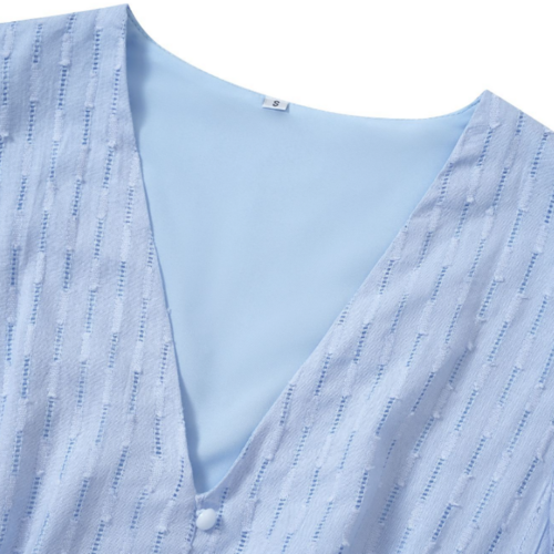 Womens V Neck Ruffle Sleeve Summer Dress - Image 7