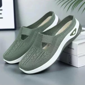 Women's shoes, casual shoes for ladies, half-leg versatile, casual and breathable flip-flops, one-step lazy soft-soled single sh
