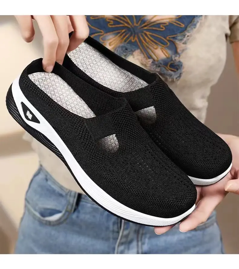 Women's shoes, casual shoes for ladies, half-leg versatile, casual and breathable flip-flops, one-step lazy soft-soled single sh - Image 2