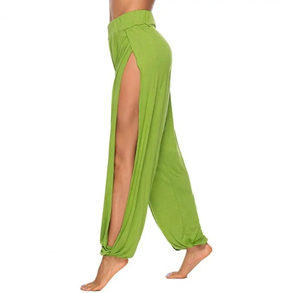 Women Harem Pants High Waist Side Slit Design Wide Leg Trousers Soft And Comfortable Harem Pants Hip Hop Style Yoga Pants 80% - Image 10