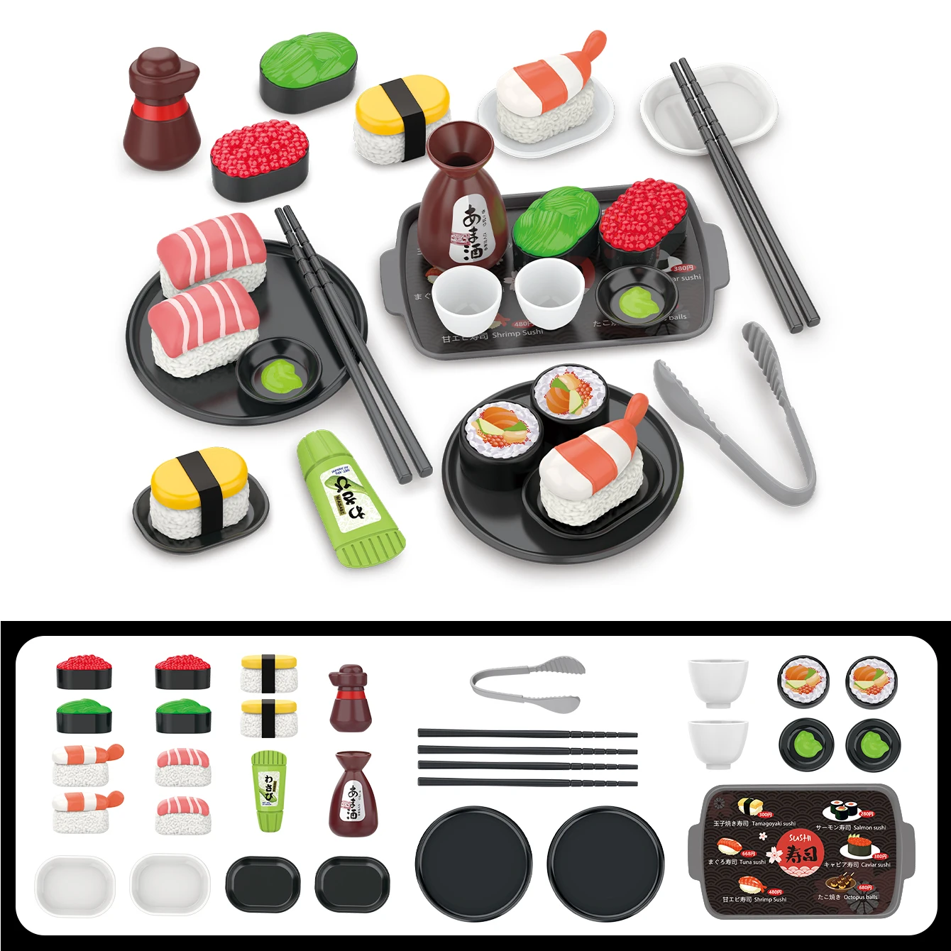 Children's toys: Pretend play, barbecue, fast food, pizza, sushi, afternoon tea, desserts, kitchen food, toy sets - Image 11