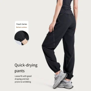 Women's Jogger Pants, Loose-Fitting Quick-Dry Fitness Pants, Lightweight Breathable High-Stretch Training Sports Pants, Casual Pants for Commuting, Shopping, and Outdoor Activities
