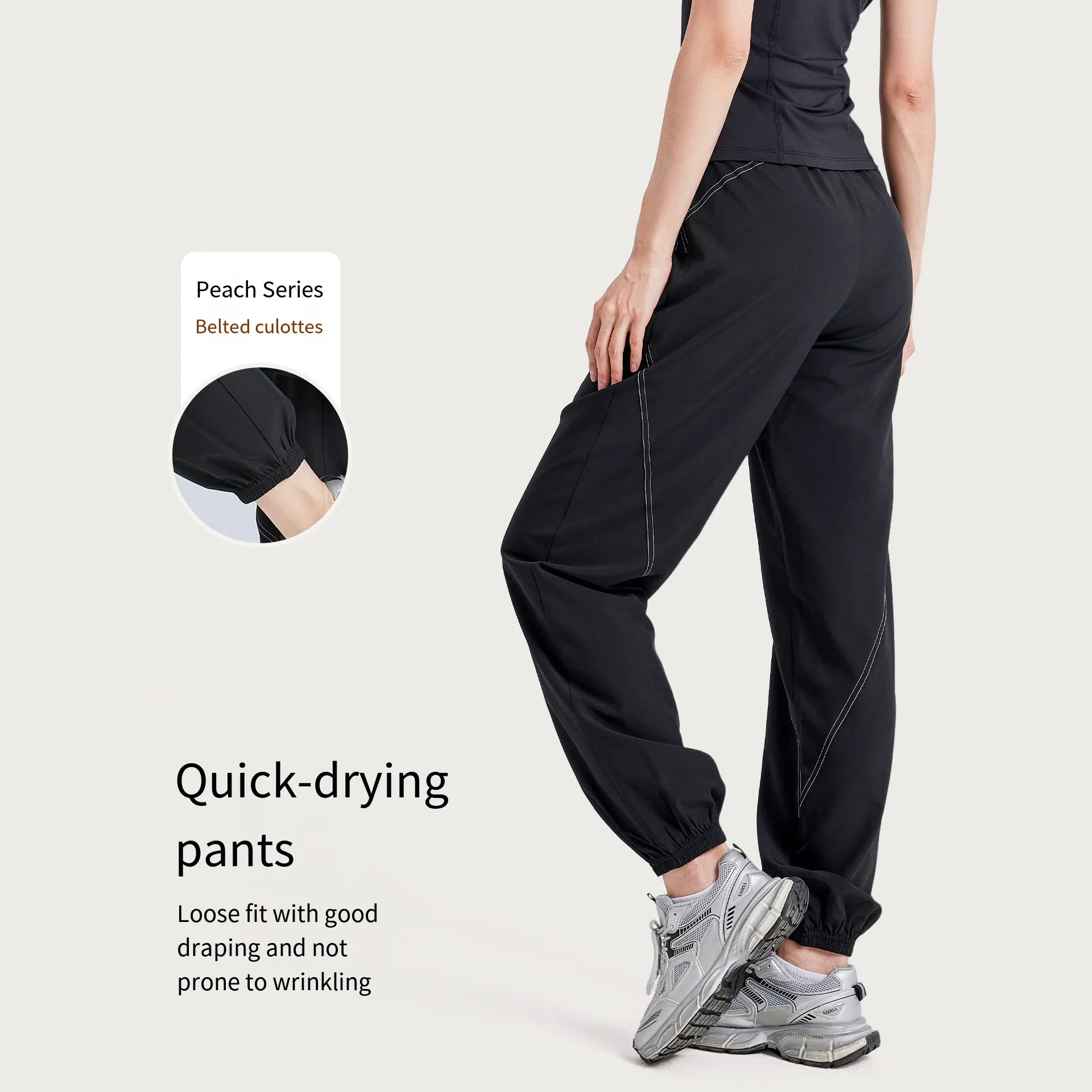 Women's Jogger Pants, Loose-Fitting Quick-Dry Fitness Pants, Lightweight Breathable High-Stretch Training Sports Pants, Casual Pants for Commuting, Shopping, and Outdoor Activities