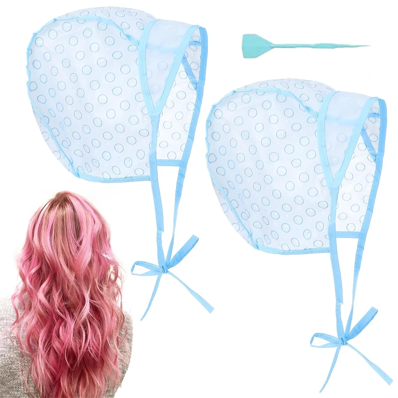 Hair Highlighting Frosting Cap Hair Dye Cap Disposable highlight dyed hat With Plastic Hook Hairdressing Coloring Tools