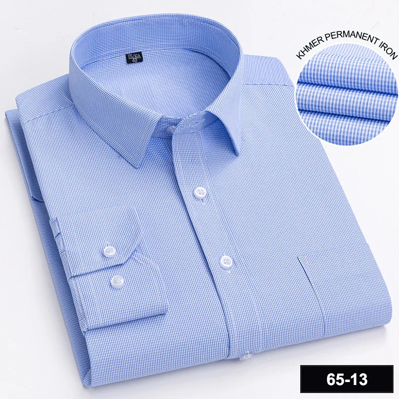 Men's Long Sleeve Shirt High-quality Fashion Casual Print Plaid Stripe Single Pocket Fit Business Formal Office Four Season Top - Image 14