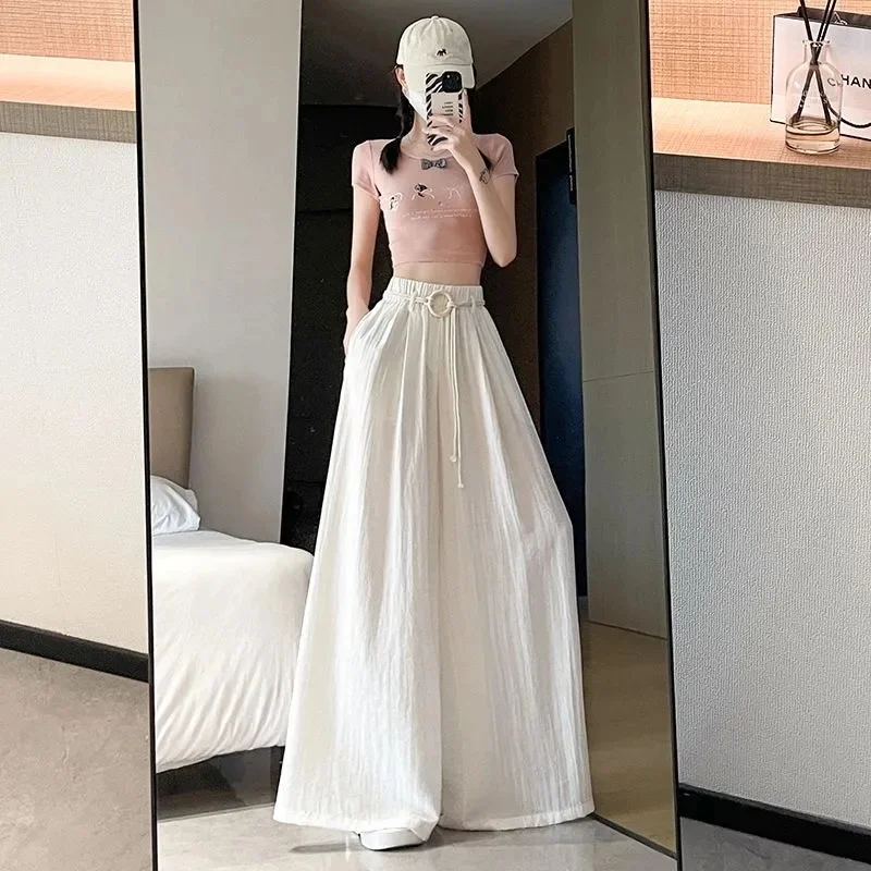 Female High Waist Culotte Pants Ladies Large Size 6XL Solid Color Casual Yamamoto Skirt Pantalons Women Loose Wide Legs Trousers - Image 6