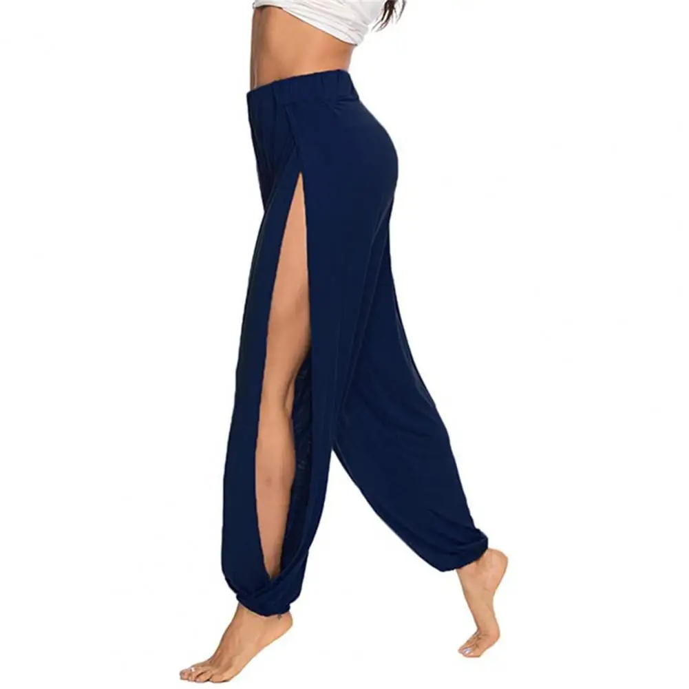Women Harem Pants High Waist Side Slit Design Wide Leg Trousers Soft And Comfortable Harem Pants Hip Hop Style Yoga Pants 80% - Image 11