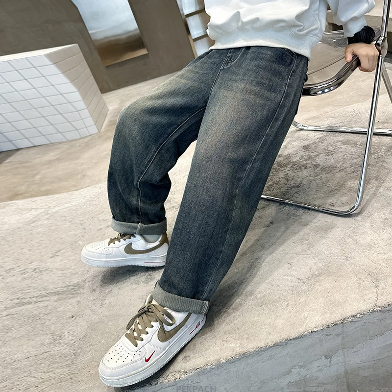 5-14 Years Old Boy Pants with Pockets Korean Style Fashion Spring Autumn Cotton Sport Cargo Pants Kids Children Leisure Trousers - Image 6