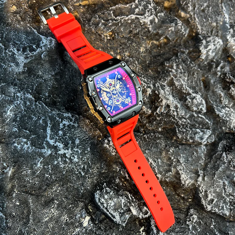 Men's Watch Light Luxury Brand Wine Barrel dial Fashionable Night Glow Sports Watch Calendar Clock Reloj L146 - Image 21