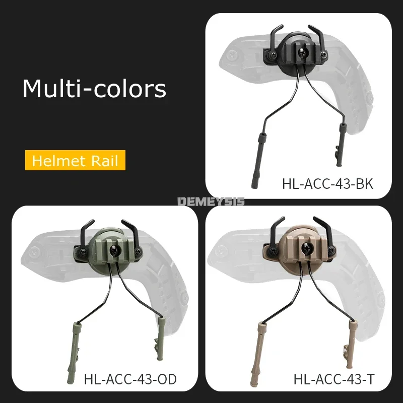 Tactical Helmet Accessories Airsoft Headset Holder Fast Helmets Rail Adapter Set Adjustable Rail Suspension Bracket - Image 6