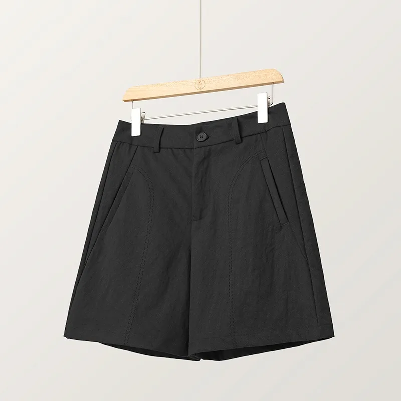 Women's High Waist Tailored Shorts Summer Loose Fit 5 Inch Inseam Dressy Casual Shorts - Image 5
