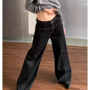 Straight-leg Jeans for Women, New Autumn Design, Loose and Slim, High-waisted Floor-length Pants