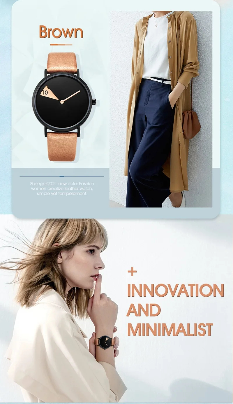 Women Watch Creative Wristwatch Ladies Watch Rotate Leather Band Wristwatches Clock Montres Femme Reloj Mujer Relogio Feminino - Image 14