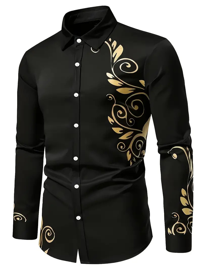 3D-printed Slim-fit Mens Long-sleeve Shirt - Image 5
