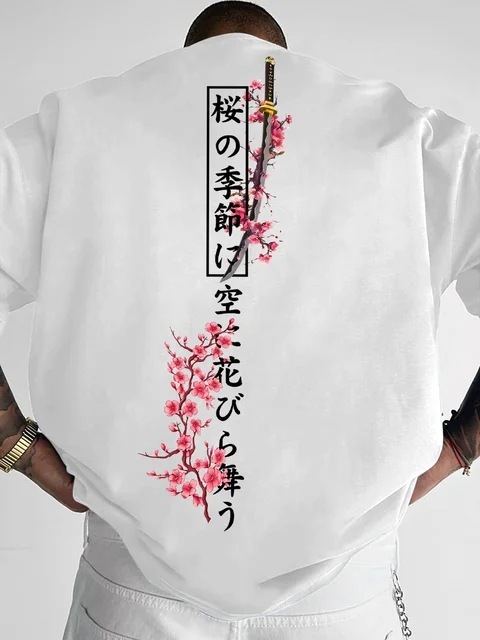 Men's Summer Loose-fit T-shirt Suitable For - Image 9
