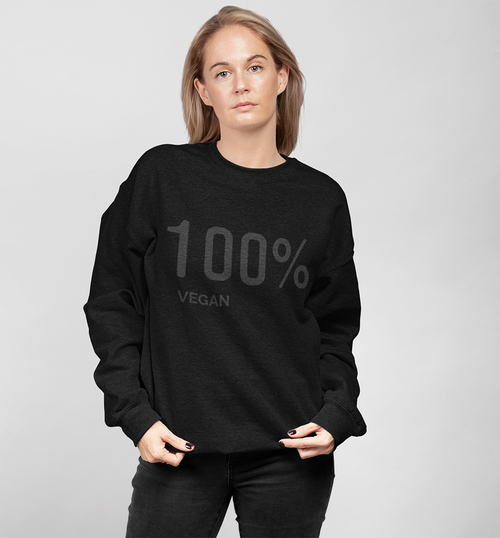 Womens 100% Vegan Logo Sweatshirt - Image 2