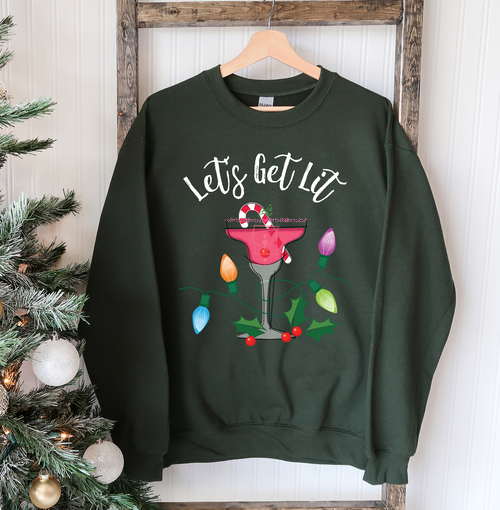 Let's Get Lit Christmas Sweatshirt - Image 2