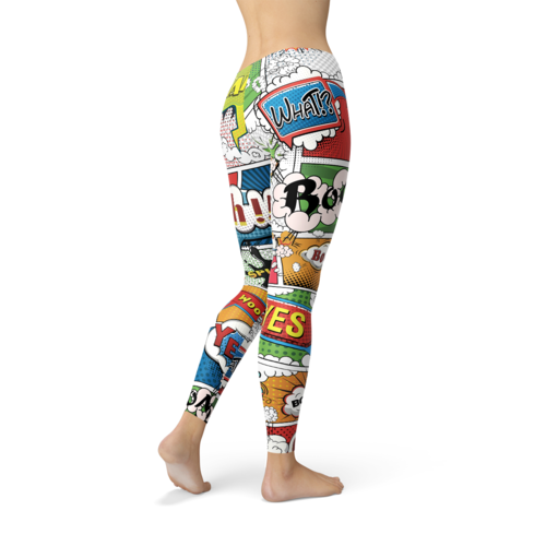Womens Comic Book Leggings - Image 4