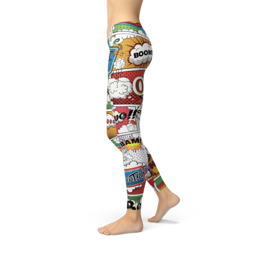 Womens Comic Book Leggings - Image 5