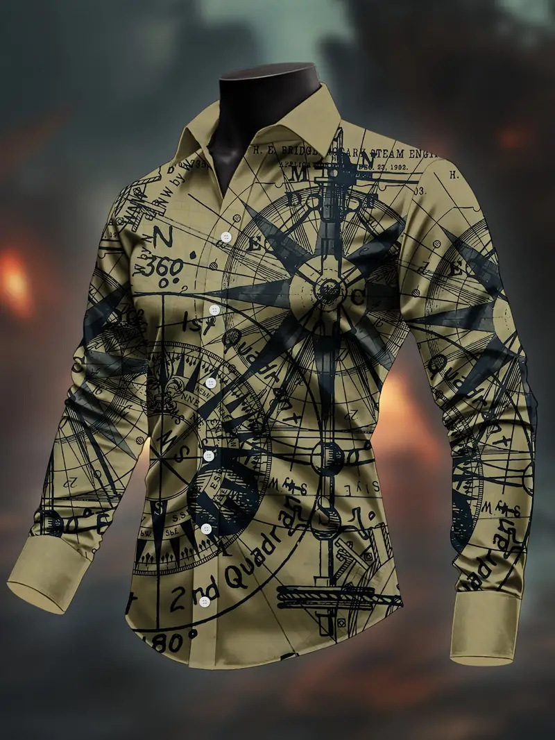 3D-printed Slim-fit Mens Long-sleeve Shirt - Image 3