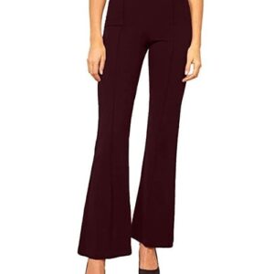 MAROON Women's Yoga Dress Pants Stretchy Work Slacks Business Casual