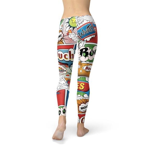 Womens Comic Book Leggings - Image 3