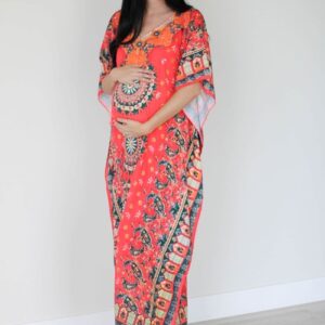 Mexican Kaftan Dress, Summer Caftan For Women, Loose Maxi Dress, Silk