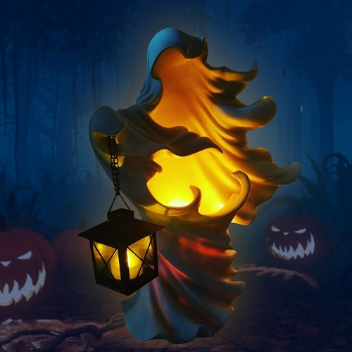 Faceless Ghost Sculpture Halloween Ghoul Resin Sculpture Decoration - Image 4