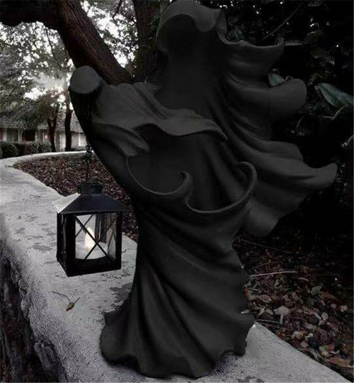 Faceless Ghost Sculpture Halloween Ghoul Resin Sculpture Decoration - Image 8